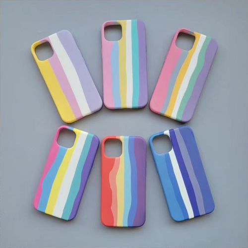 Սիլիկոնե Rainbow Pattern հեռախոսի պատյան